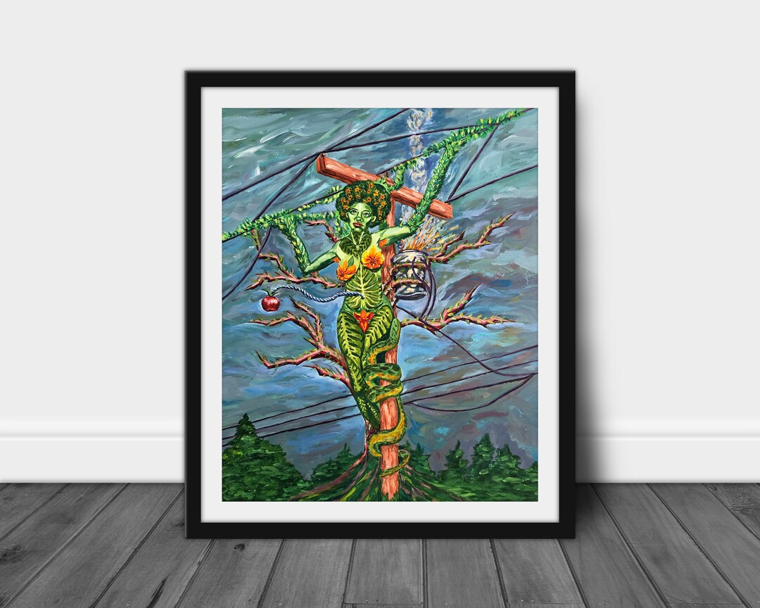 Mother Nature Wall Art Decor, Print of "eve" Acrylic Painting on Luster ...
