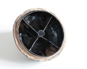 Chinese Antique vintage black clay porcelain plate of asian