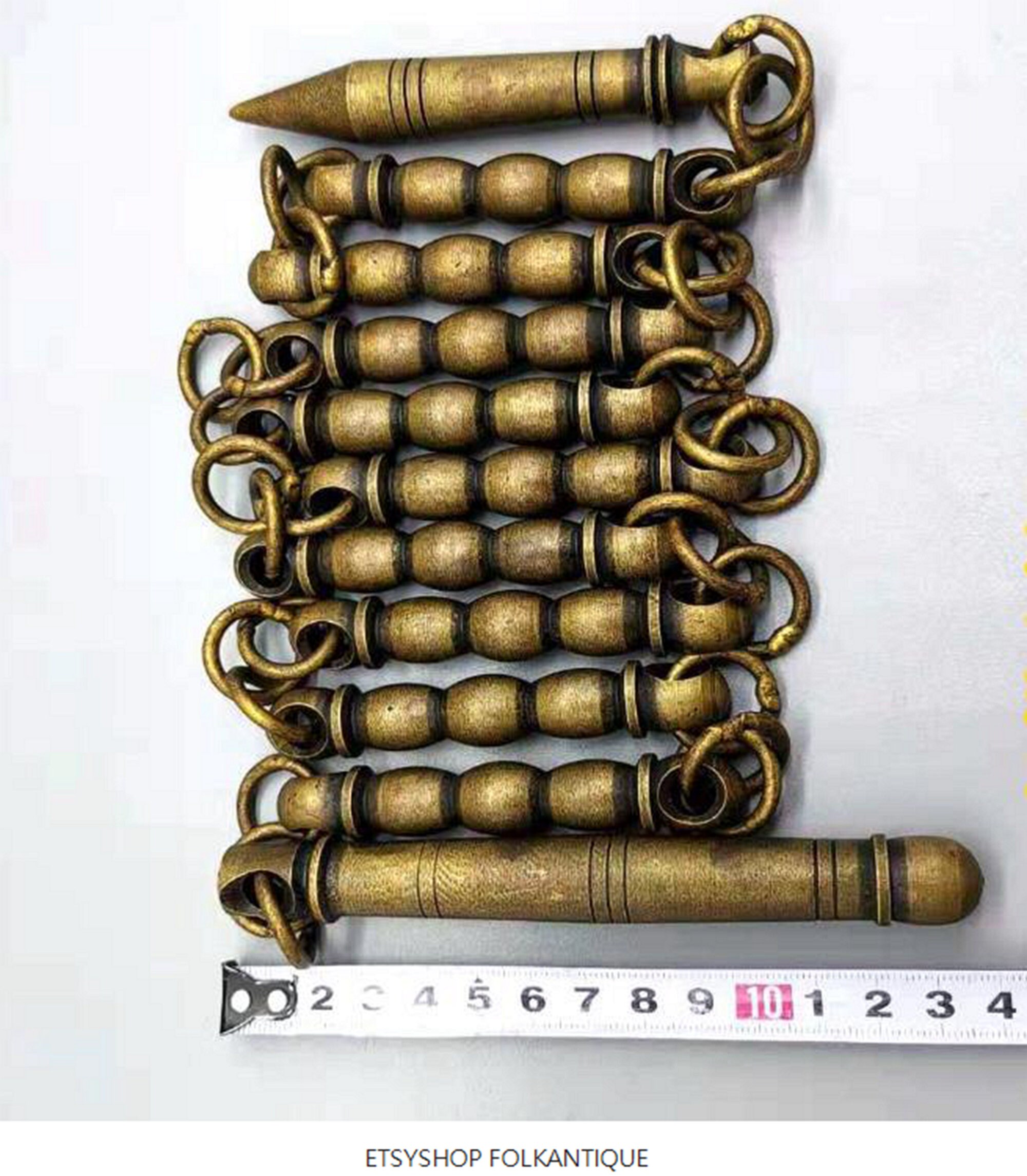 Chinese Kung Fu Costume Weapons Brass Ninesection Whip Etsy