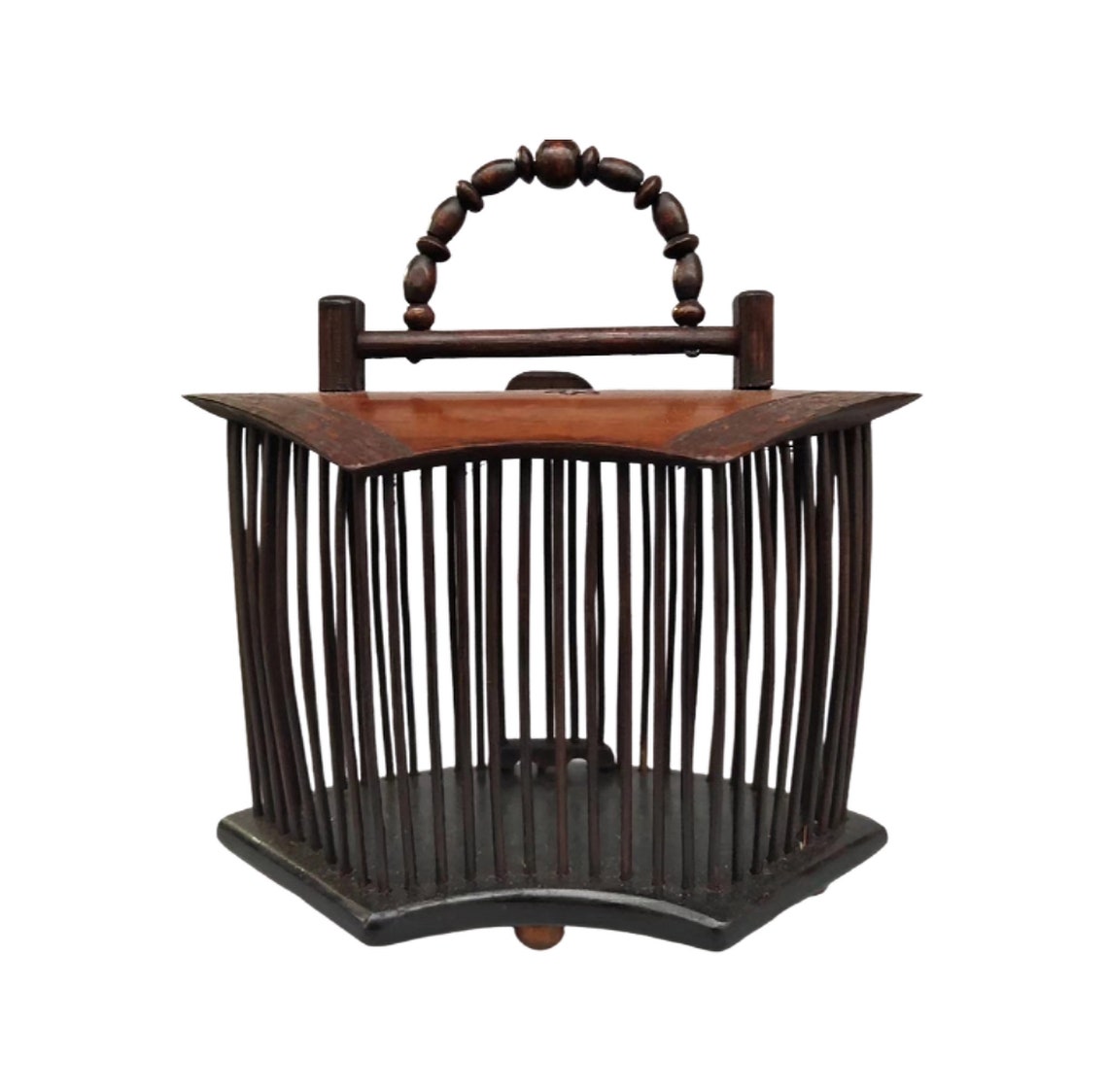 Vintage hand made wood Cricket cage insect pet cage Bamboo Etsy