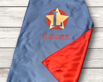 Personalized Superhero Cape: Custom Kids Costume, Initial & Design