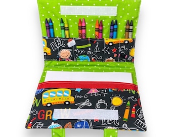 Kinder Buntstift Halter: Travel Art Folio mit Notizblock & 12 Buntstiften