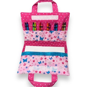 Crayon Carrier – Butterfly Crayon Case – Crayon Organizer – Kids Crayon Holder – Art Set – Coloring Kit – Gift for Creative Kids