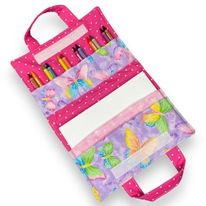 PORTA CRAYONES - Estuche para crayolas BUTTERFLY - Organizador de crayolas - Soporte para crayolas - Juego de crayolas para niños - Organizador de arte para niños - Kit para colorear para niños