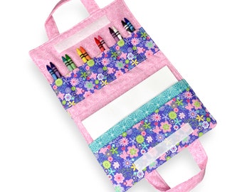 Kids Crayon Holder & Art Folio: Travel Coloring Kit - Creative Gift