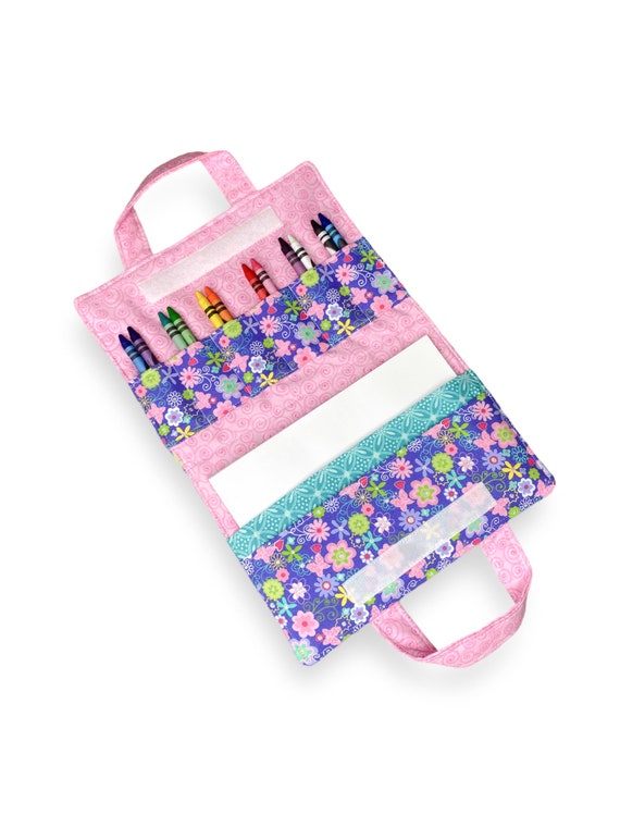 CRAYON CARRIER GIRLS Crayon Case Crayon Organizer Crayon Holder Kid Crayon  Set Kids Art Organizer Kids Coloring Kit 