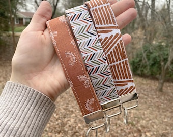 Llavero de tela estilo bohemio: llavero de algodón