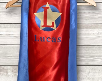 SUPERHERO CAPE- CUSTOM Cape- Personalize Superhero Cape- Kids Cape- Pretend Play- Holiday Gifts- Birthday Gift