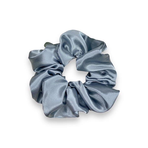 Dusty Blue SILKY SATIN SCRUNCHIE- Soft Scrunchies- Satin Hair Elastics- Bridal Scrunchies- Bridesmaid Scrunchies- Gift Scrunchies