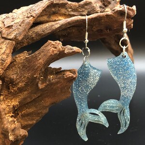 Mermaid Tail Acrylic Earrings