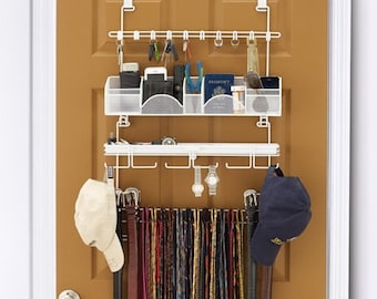 Wall Hanging Jewelry Storage Rack With 12 Hooks Door - Temu