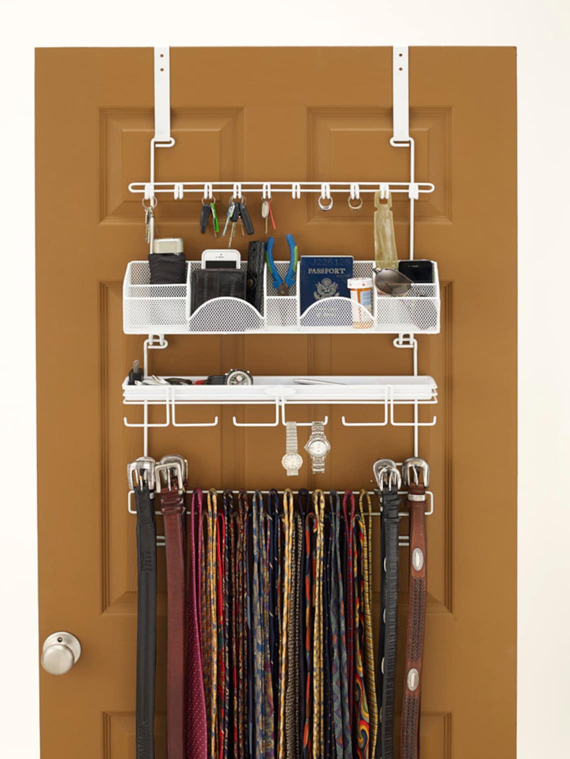 tie and belt organizer box