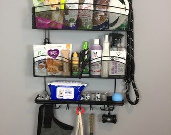 Longstem Organizer #3200 Hanging Pet-Dog Organizer, all in one storage rack. This organizer holds all your dog and cat accessories. Black