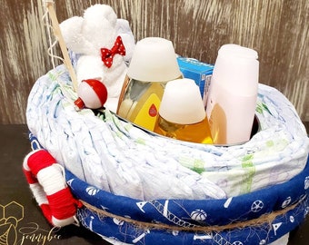 Diaper cake boat