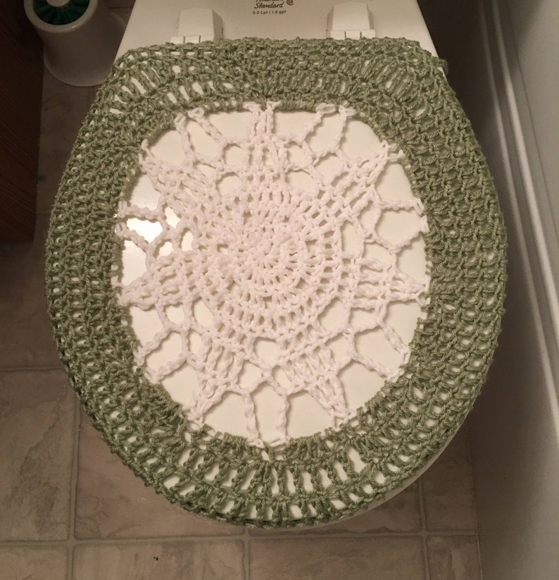 Crocheted Toilet Seat Cover Decorative Toilet Seat Cover ...