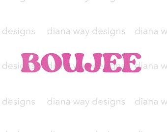 Boujee with Pink Glitter- Living the lavish life!  Instant PNG boujee PNG, luxury PNG, silhouette, cricut, hat, baby tee,  home decor, gift