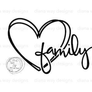 Love My Family - SVG/PNG/DXF Schnittdateien, tshirt design svg, home deco, sillouette, cricut, Family svg, Love svg, hearts svg