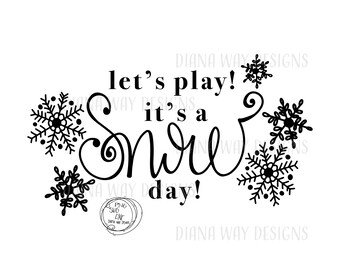 Snow Day Svg Etsy