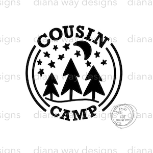 Cousin Camp - Passar um tempo com os primos é o melhor acampamento - arquivos SVG / PNG / DXF, camiseta svg, arquivos cortados