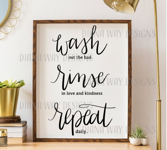 Wash Rinse Repeat SVG/PNG/DXF Cut Files Laundry Room Decor Etsy