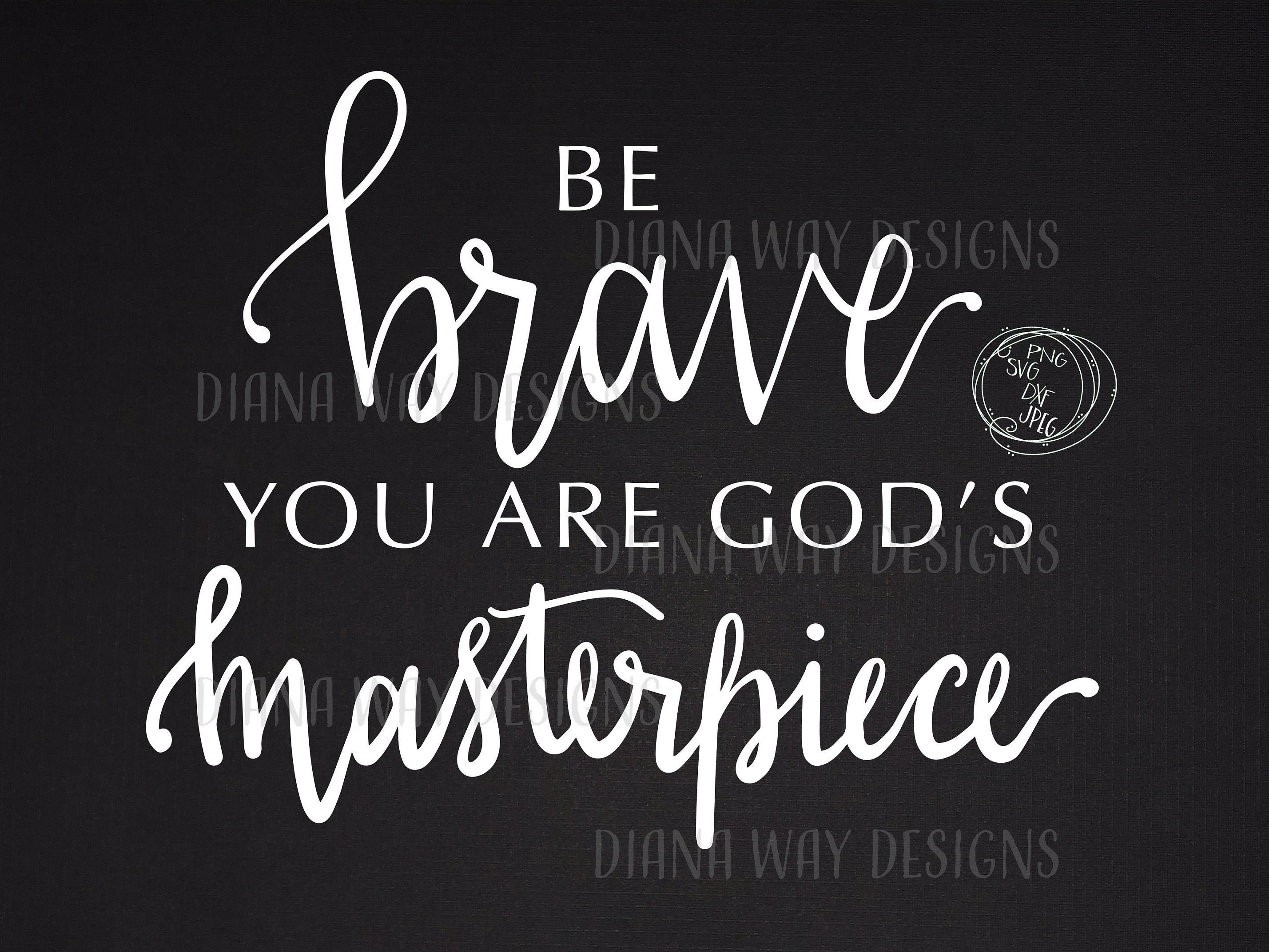 Dappere SVG inspirerende citaat hand geletterden Etsy