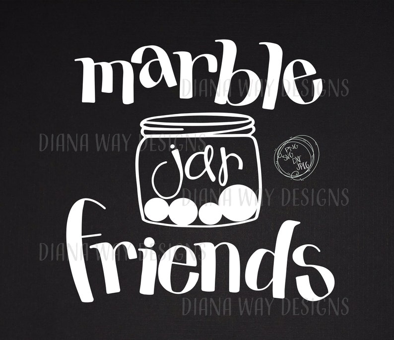 Marble Jar Friends Svg Inspirational Quote Hand Lettered Etsy