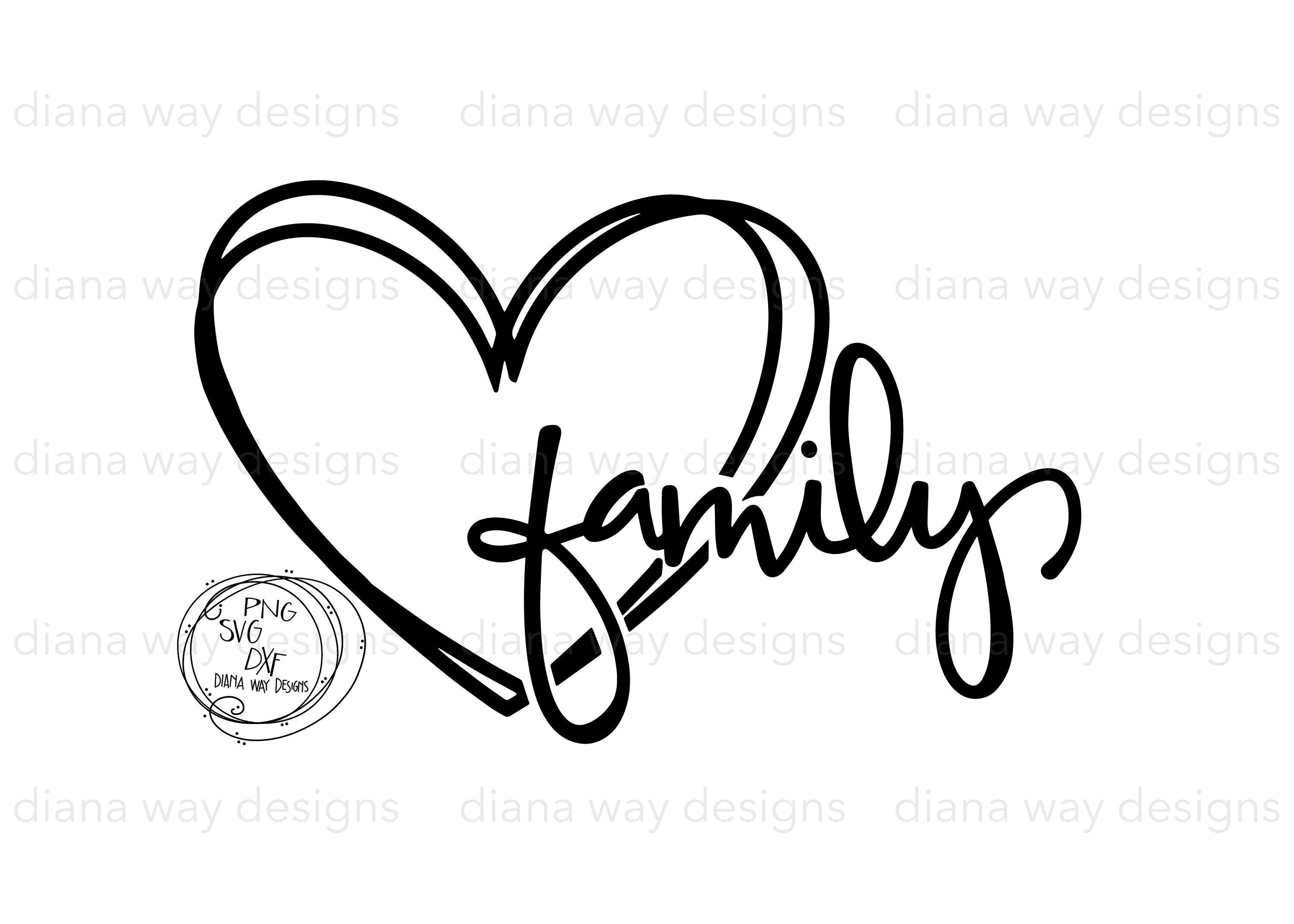 Download Love My Family Svg Png Dxf Cut Files Tshirt Design Svg Etsy