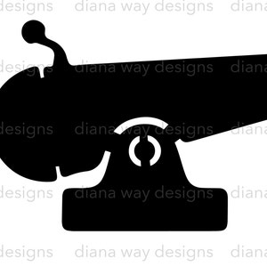 Cannon - Instant SVG/DXF/PNG, cut file, pirate cannon, old cannon, party decoration, antique cannon, kids decor