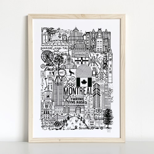Montreal Print Montreal Poster Montreal Canada Wall Art Etsy
