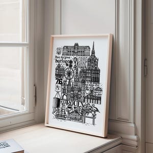 ROUEN   Affiche   Illustration de la ville