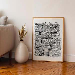 LA CORSE   Affiche   Illustration de l'île