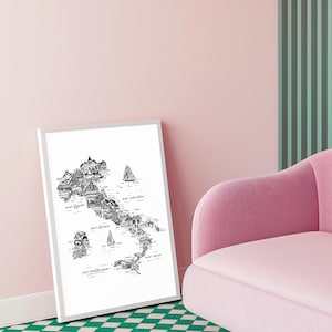 ITALIA Póster Ilustración del país.