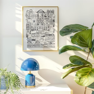 ORLEANS   Affiche   Illustration de la ville   Edition limitée   Création française   Fait main