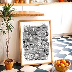 MARSEILLE city poster