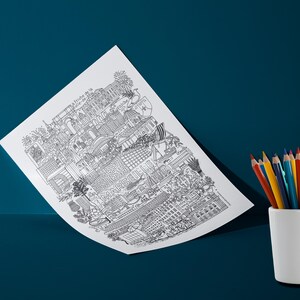 MARSEILLE coloring A3 digital file