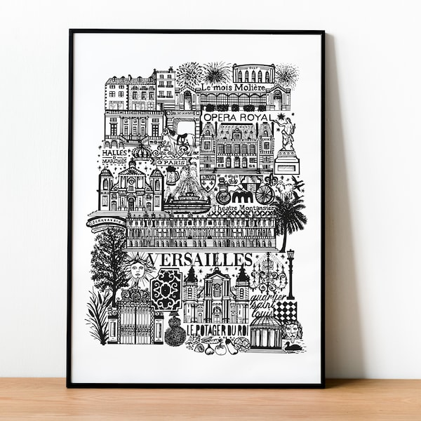 Palace of Versailles Poster Etsy