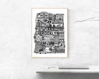 BROOKLYN XL  Affiche   Illustration de la ville