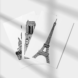 PACK PARIS - Lot de 5 cartes postales différentes de Paris