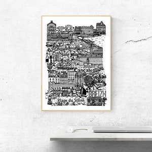 SAINT-MALO XL Poster di grande formato Illustrazione della città