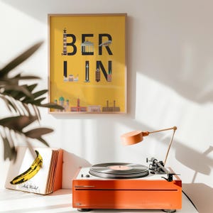 BERLIJN Typografische poster Illustratie van de stad