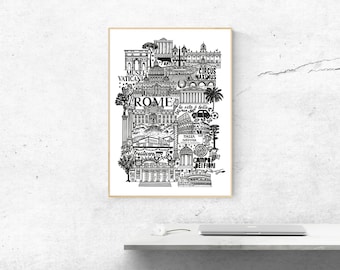 ROME XL  Affiche grand format   Illustration de la ville