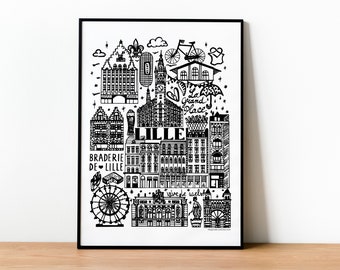 The city of Lille illustration