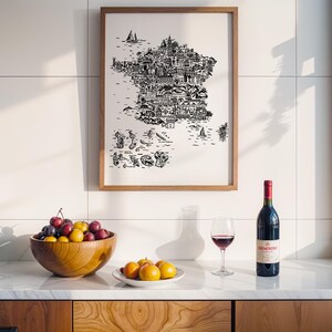 LA FRANCE   Affiche   Illustration du pays   Edition limitée   Création française   Fait main
