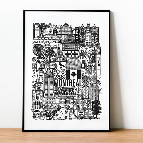 Montreal Print Montreal Poster Montreal Canada Wall Art Etsy