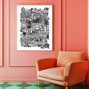 LOS ANGELES Poster Stadt Illustration
