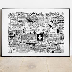 LA SUISSE 2  XL    Affiche   Illustration du pays