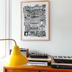 DIJON Poster Illustration der Stadt