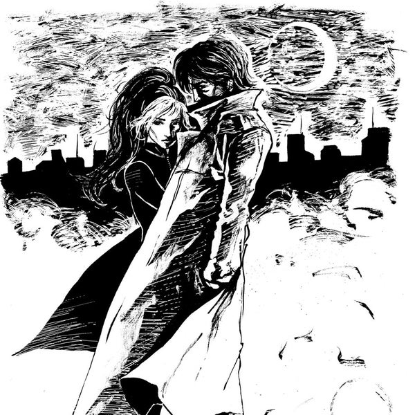 A6 Postcard - House of Cards Risk illustration. Rogue and Gambit