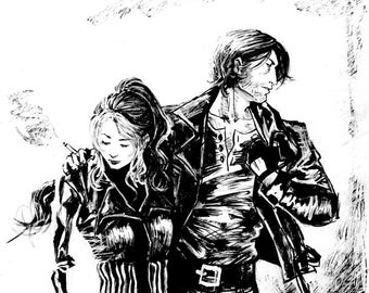 A6 Postcard - Twist of Fate (House of Cards book 2) front cover. Rogue and Gambit