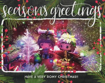 Funko Pop Rogue and Gambit Christmas card